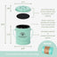 Cubo compost 1.3gal con tapa filtro carbón