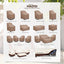 Fundas sillas patio impermeables 33x35x36pulg marrón