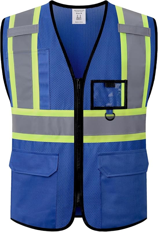 Chaleco seguridad reflectante trabajo construcción