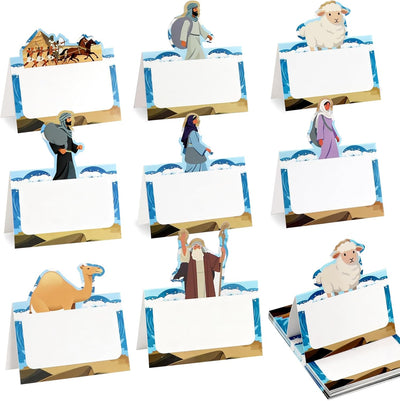 Paquete de 24 tarjetas de lugar de Pascua decorativas