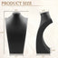 Busto expositor collares cuero PU negro 11.4x6.7