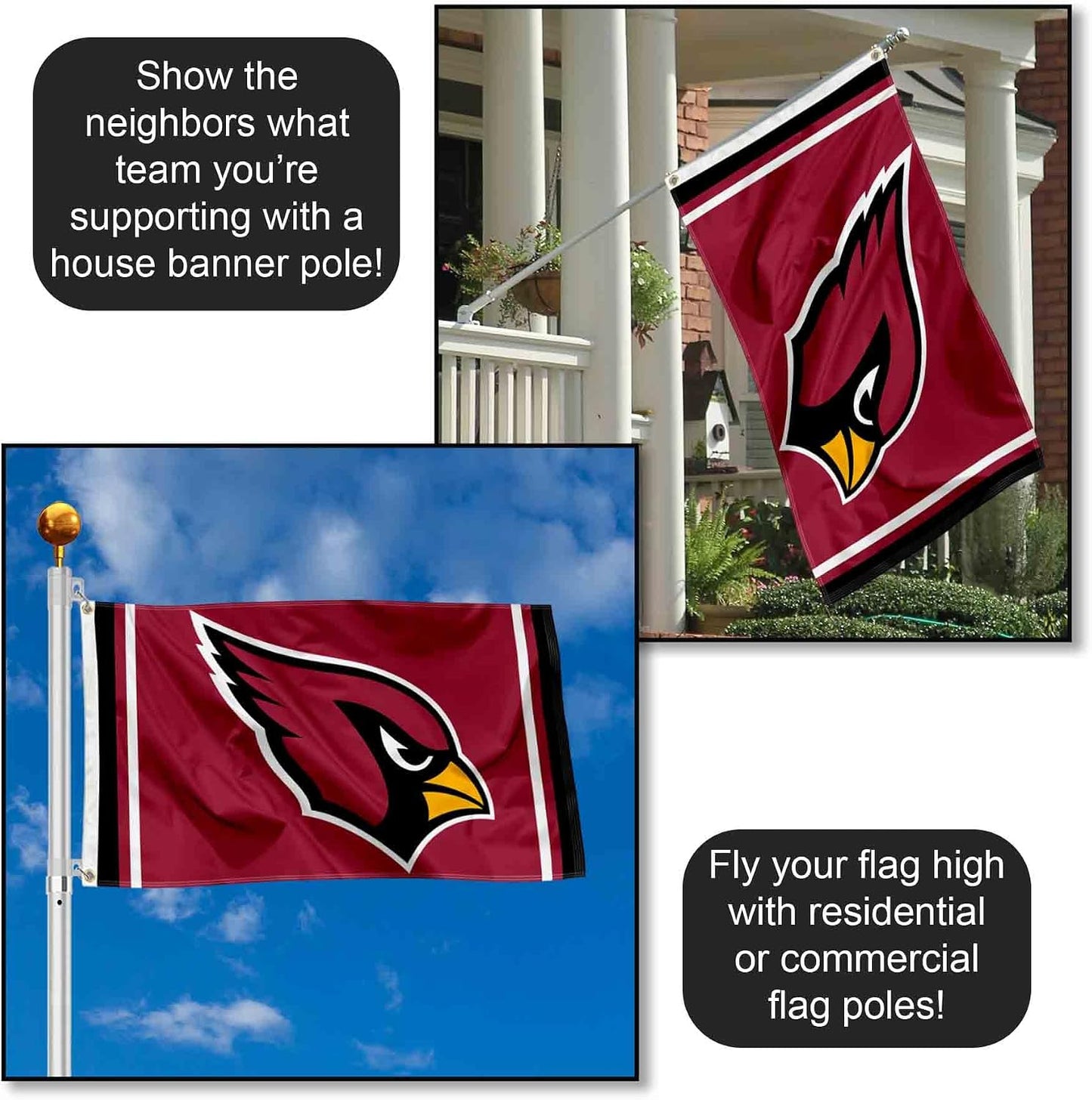Bandera Arizona Cardinals 3x5