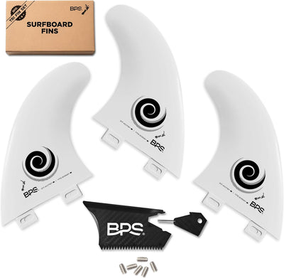 Aletas surf fibra vidrio reciclado set 3 con FCS