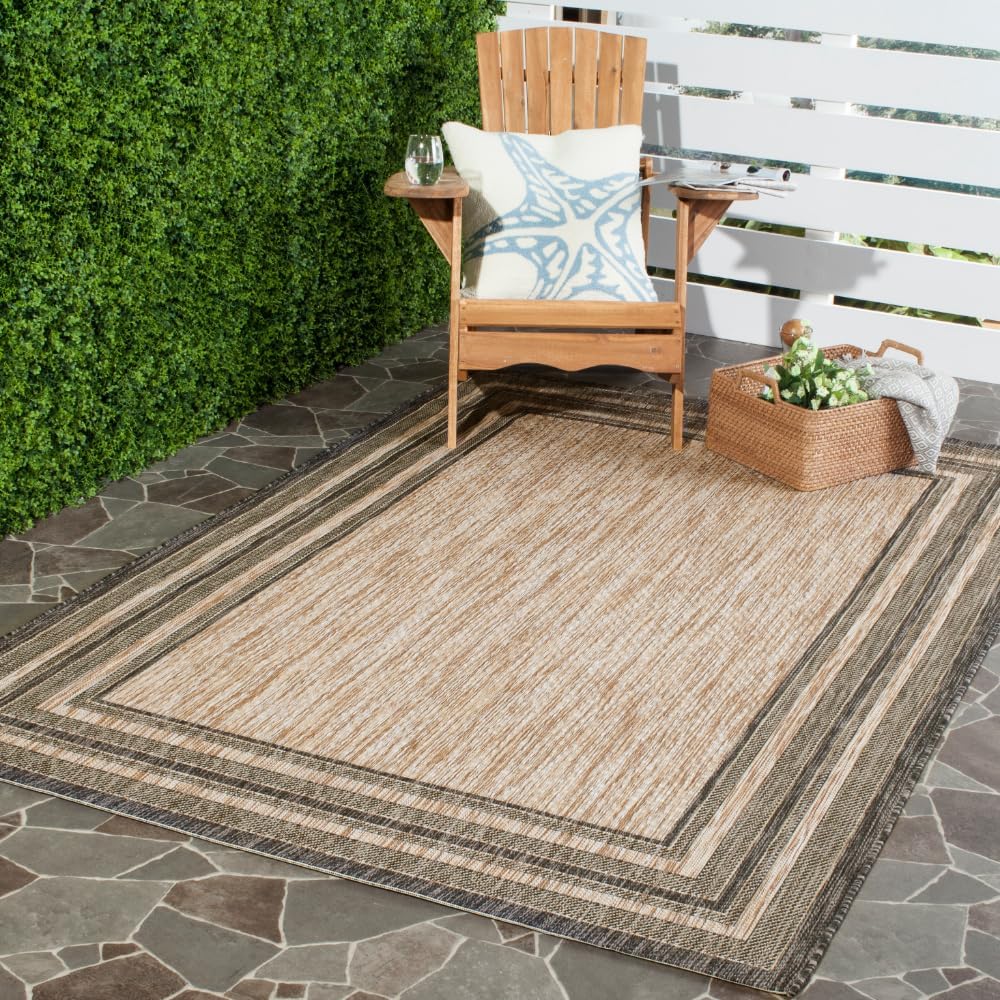 Alfombra decorativa impermeable 4x5ft7" color negro