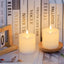 2 Velas LED sin llama 3x3" parpadeantes cera real