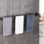 Toallero cuadrado acero inox 304 negro mate 36"