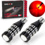 Bombillas LED Canbus 1500lm T15 W16W rojo brillante set 2