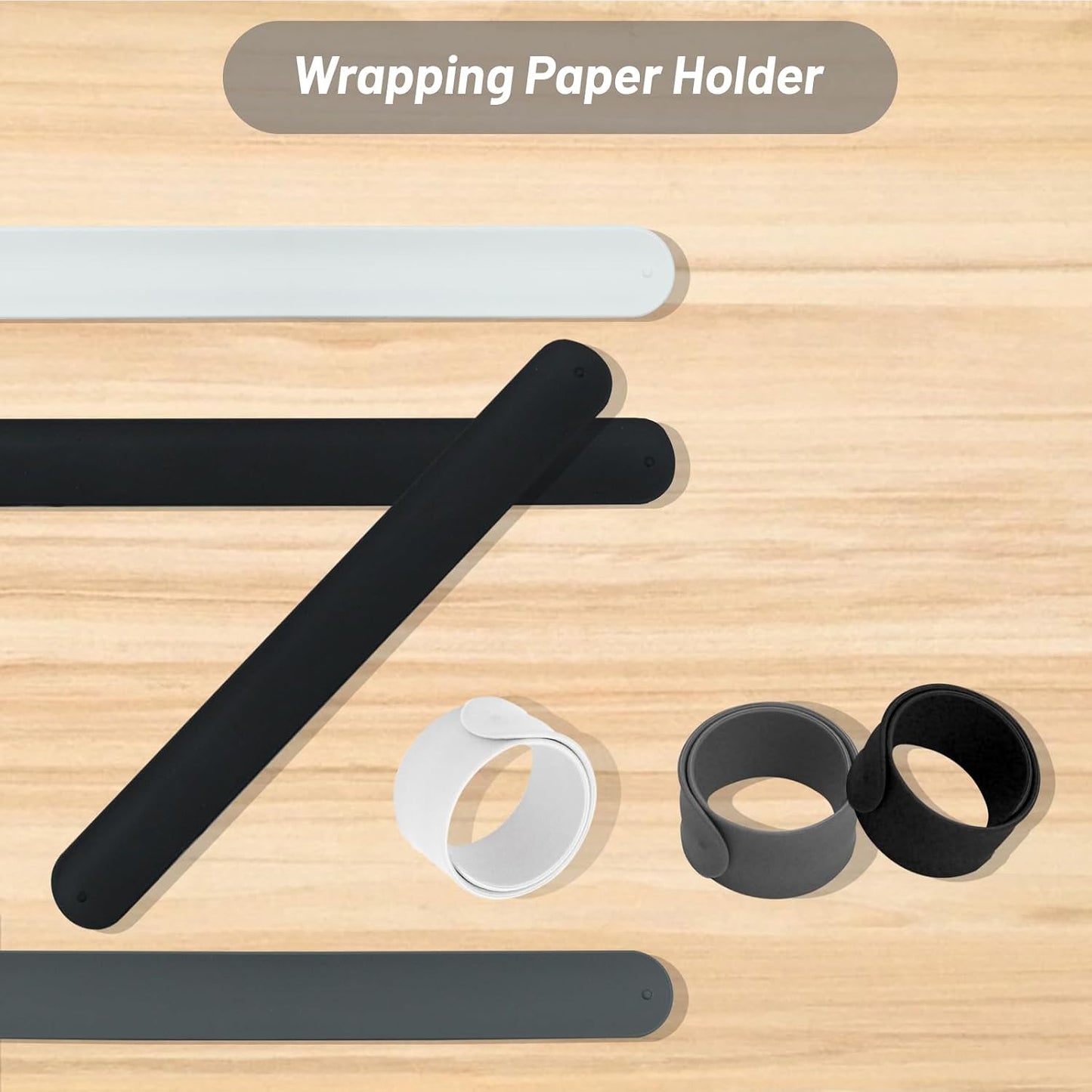 12 Pzas Soporte Papel Regalo Silicona para Almacenamiento