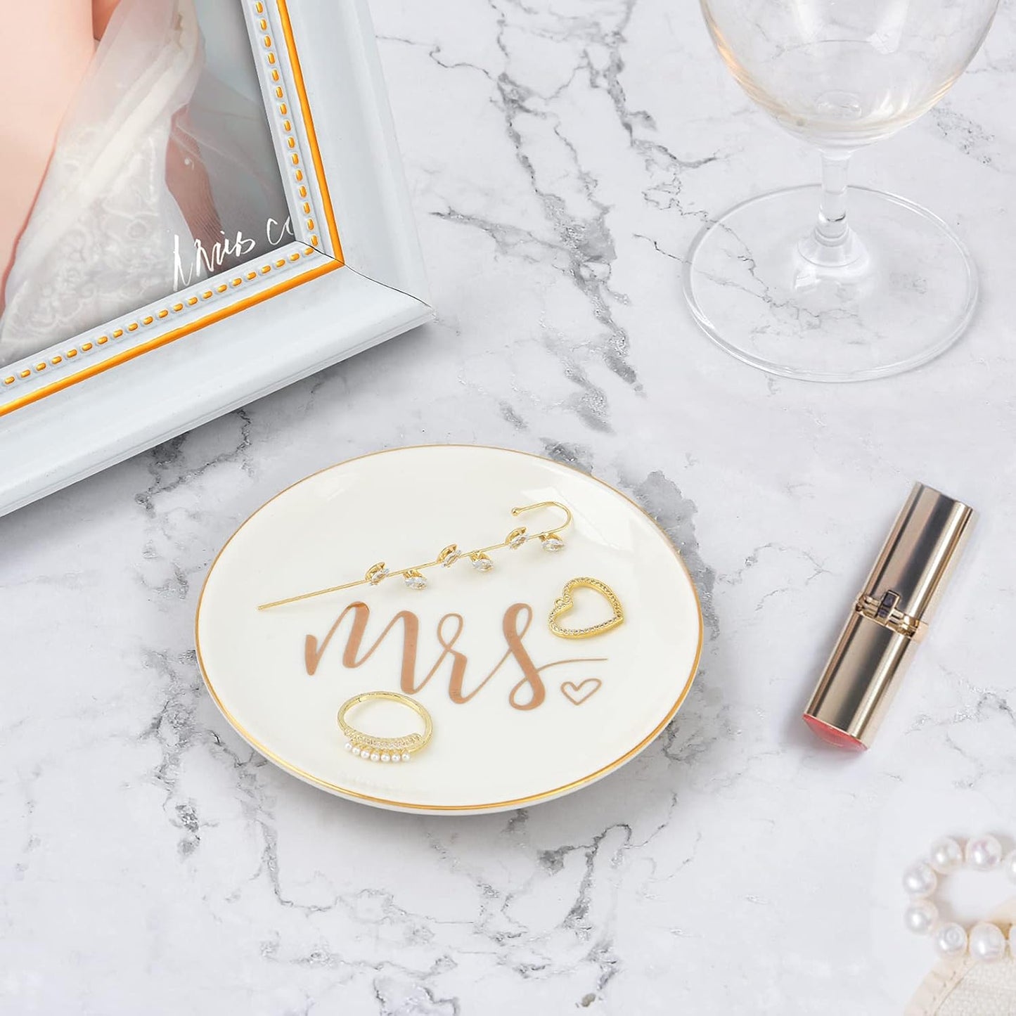 Soporte anillos compromiso para novia regalo boda