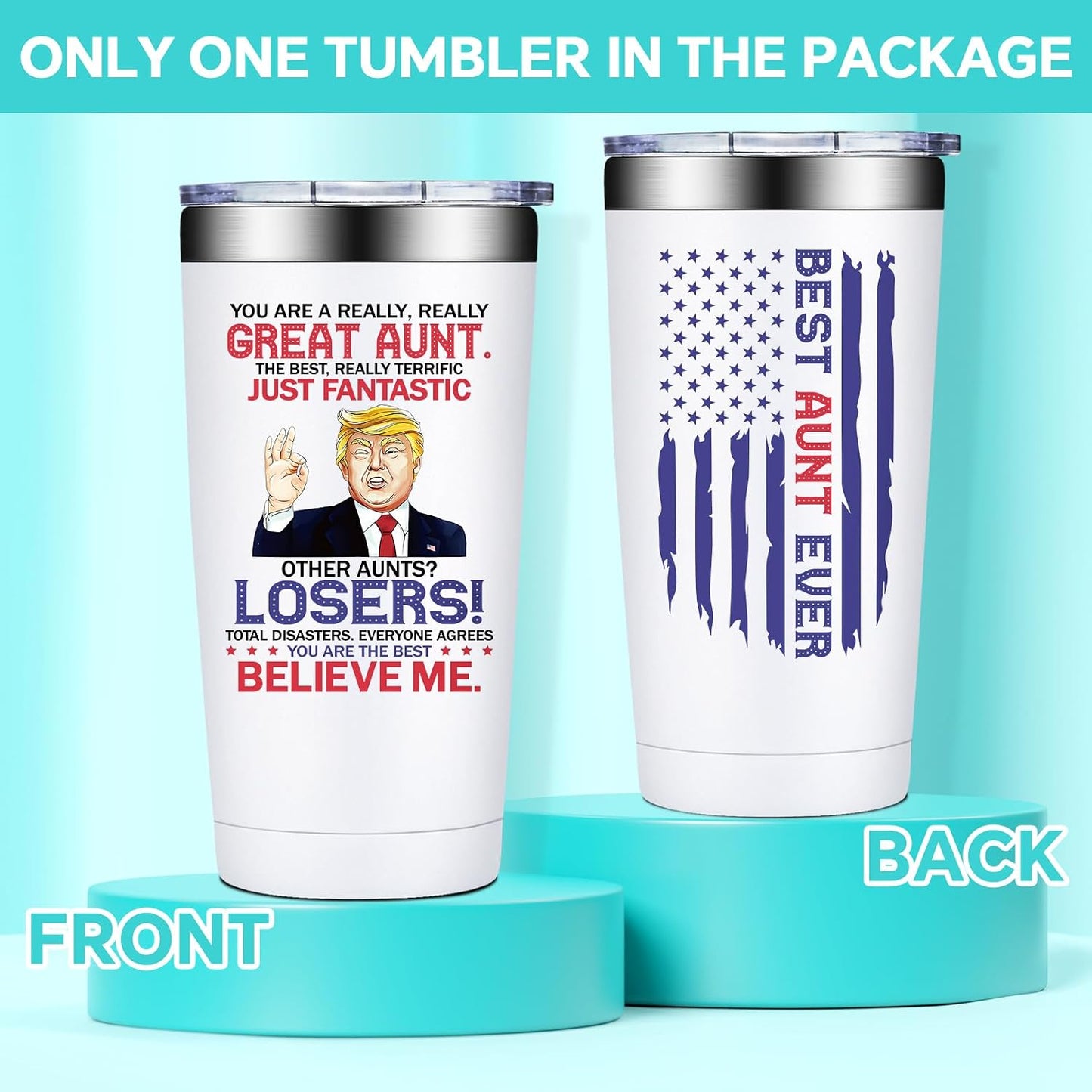 Vaso 20oz regalo para tía Navidad
