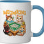 Taza Cerámica Juego de Mahjong Azul Blanco