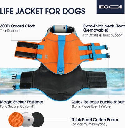 Chaleco salvavidas perros pequeños flotante ajustable