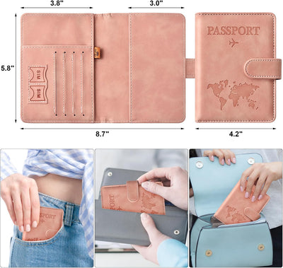 Tarjetero pasaporte y vacuna soporte cartera para mujer y hombre
