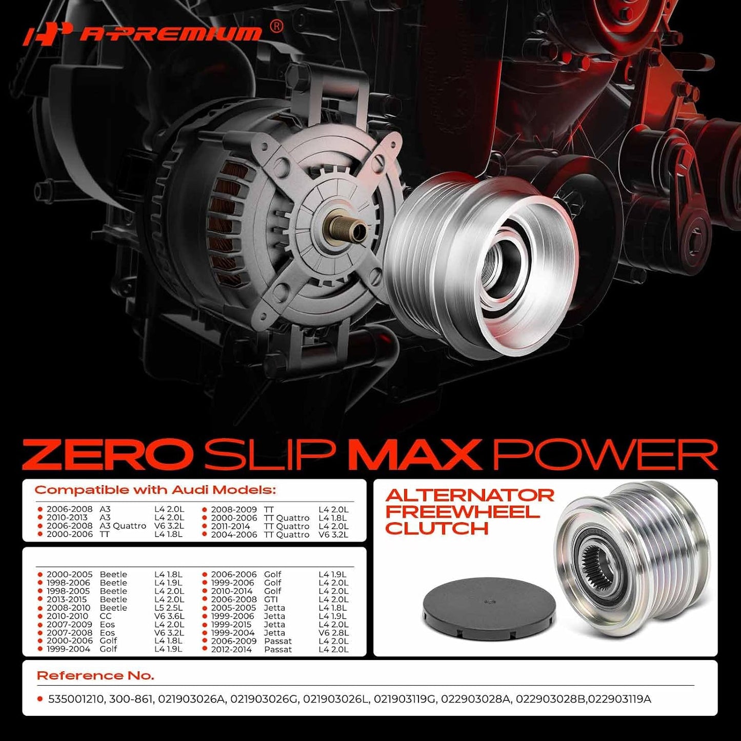 Polea embrague alternador comp VW Jetta Passat Golf Beetle