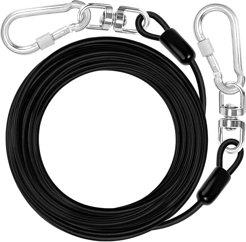 Cable amarre perros 20pies resistente exteriores hasta 500lb