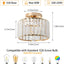 Lámpara techo cristal dorado 9pulg moderna entrada comedor
