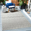Alfombra lavable exterior 6'7x9'6 negro y gris