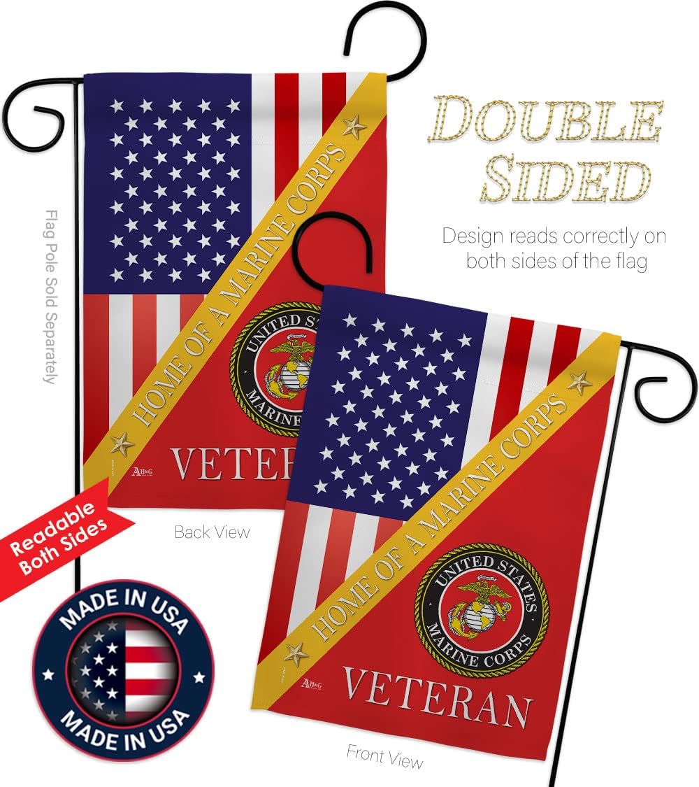 Bandera USMC Semper Fi para decorar patio pequeño