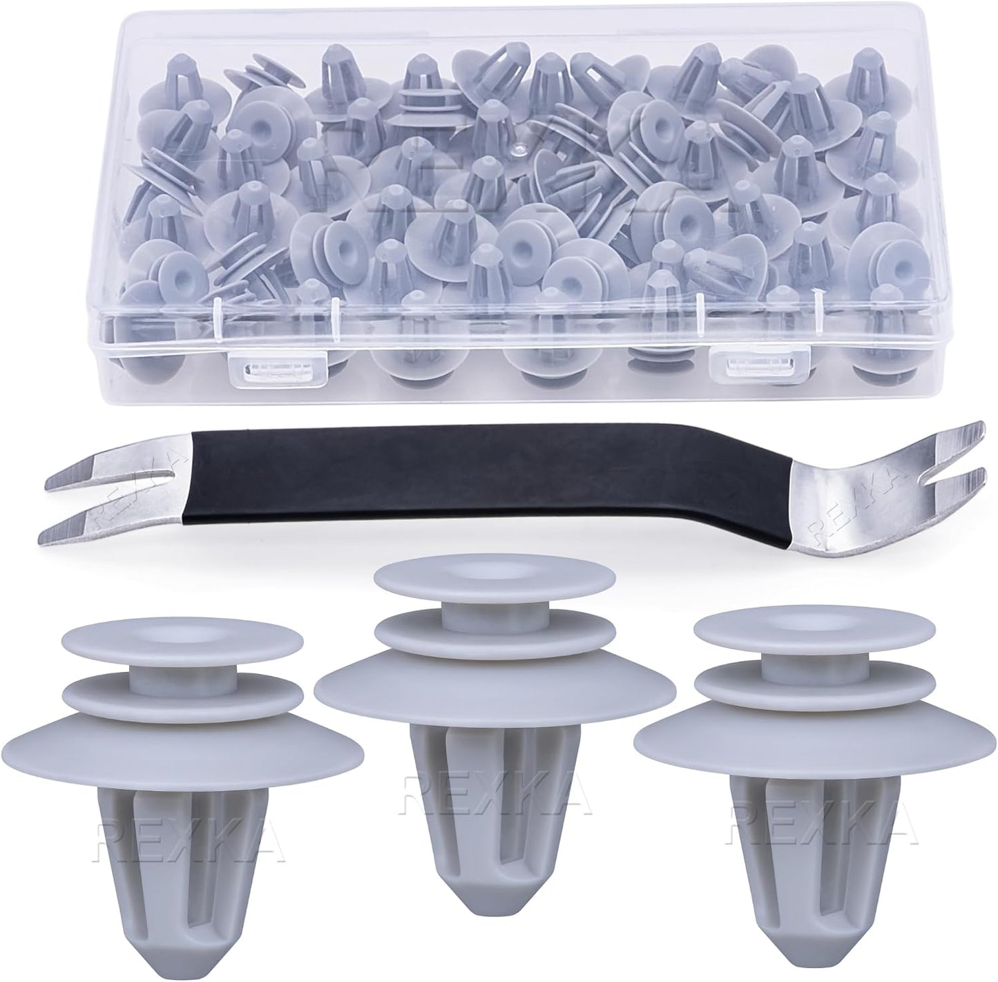 41 Clips Retención Techo Nailon Gris para Mercedes Sprinter