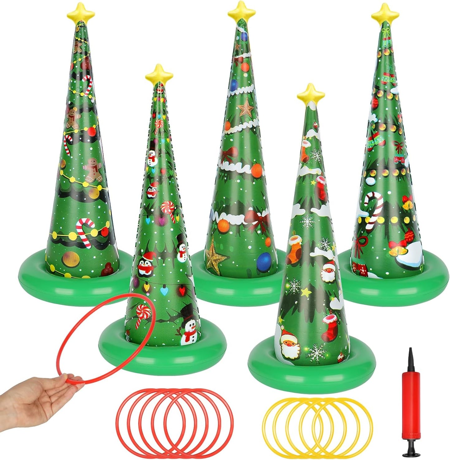 5 Anillos Inflables para Árbol Navidad Juegos