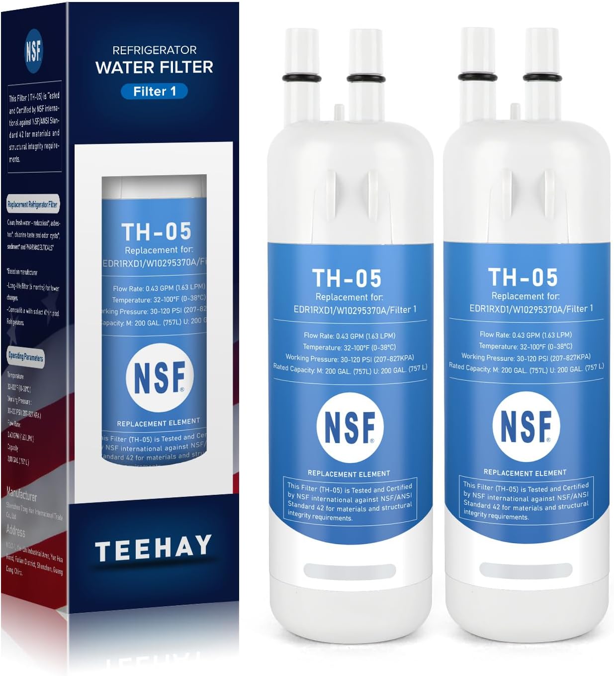 Filtro agua comp Whirlpool WRS315SDHZ 2 Pzas