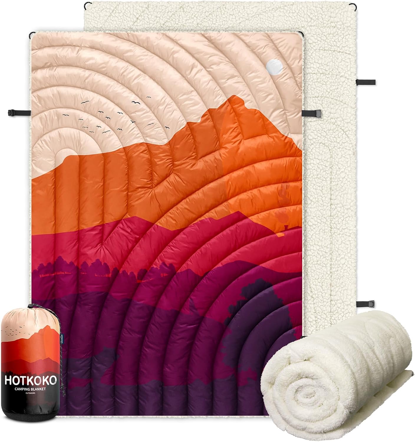 Manta camping forro sherpa polar suave edredón