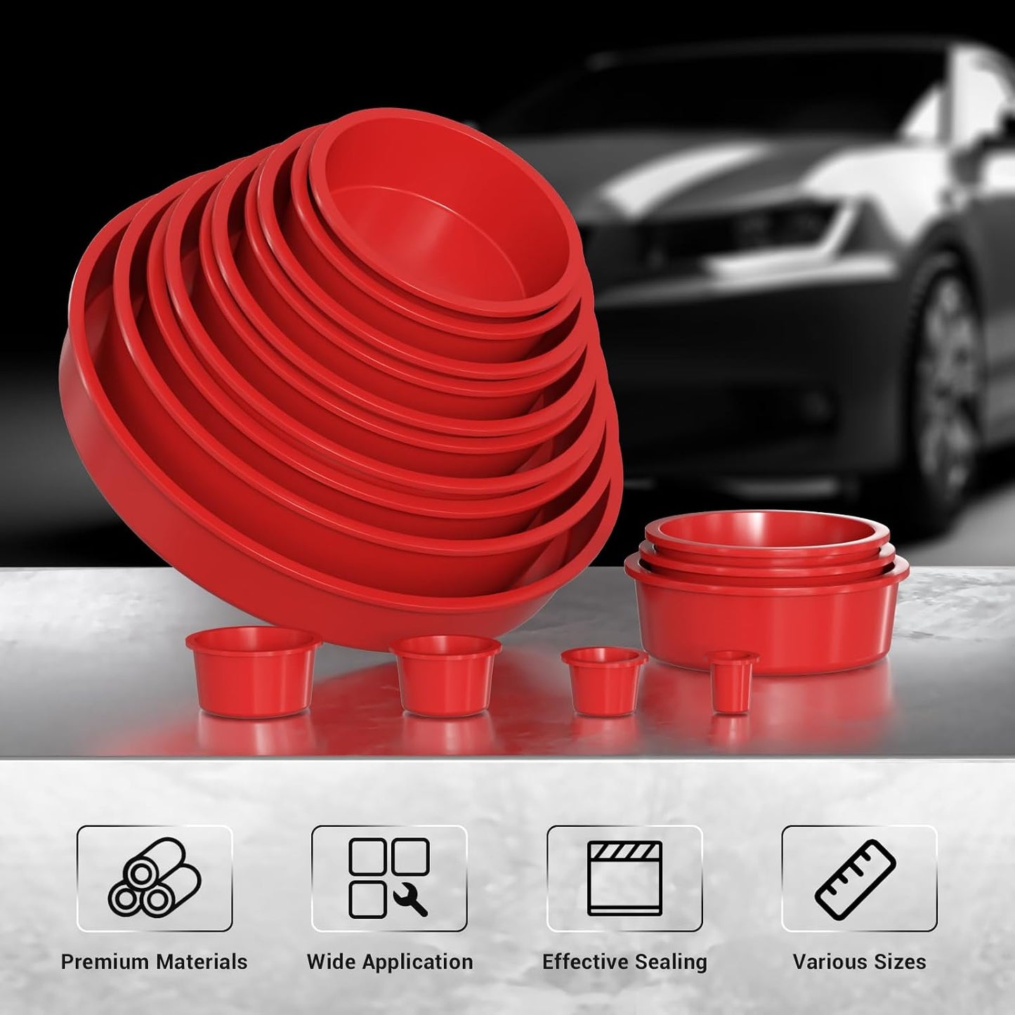 Kit 17 Pzas Tapones Tapa Automotriz para Pruebas Fugas