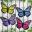 4 Mariposas Metal Colgantes Jardín 9.8"