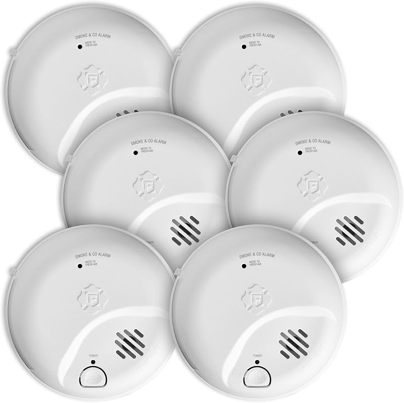 Alarma humo y monóxido de carbono batería set 6