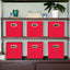 Cubos tela asa rojo set 6