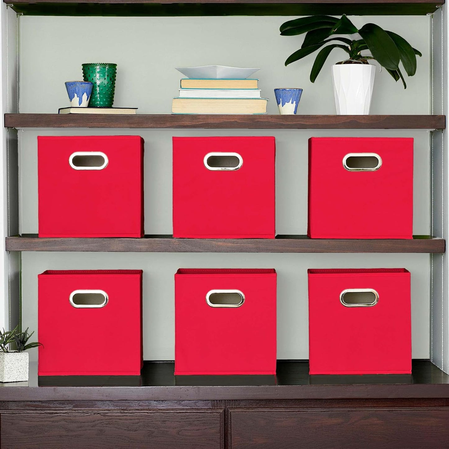 Cubos tela asa rojo set 6