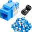Conector Keystone Cat6 10 Gbps paquete 50 azul