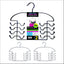 Percha organizadora clóset metal negro 2 Pzas