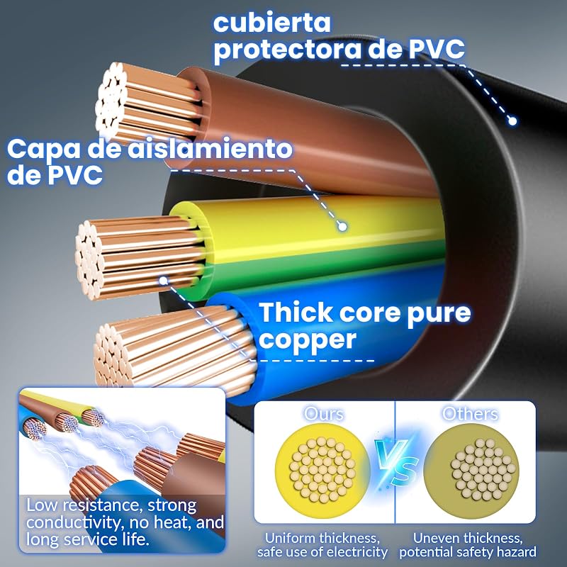 Cable 3 conductores 18 AWG 400 ft 300/500V RV