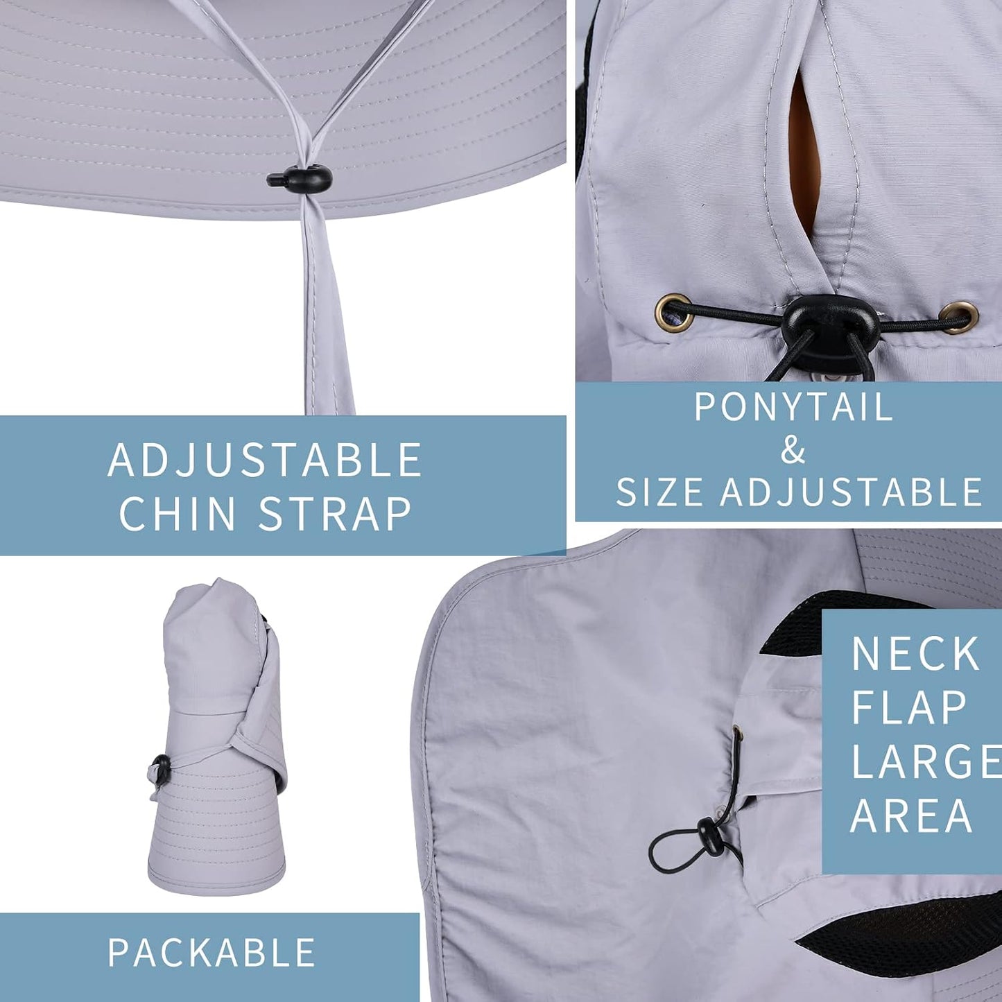 Sombrero ala ancha UV UPF 50 para hombres y mujeres