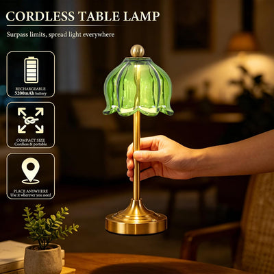 Lámpara mesa recargable LED táctil vintage regulable