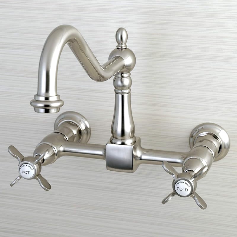 Grifo cocina central 8pulg níquel cepillado