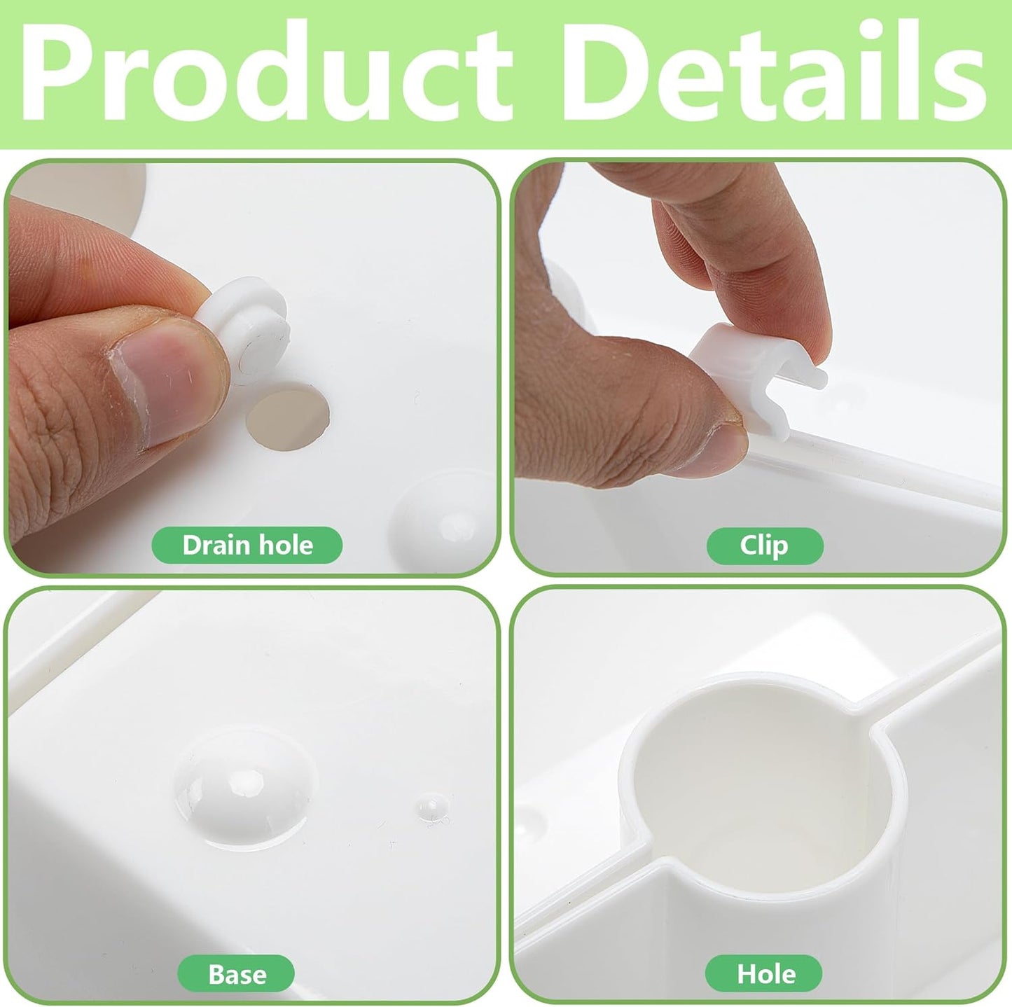 Maceta cuadrada blanca con sombrilla para patio y jardín