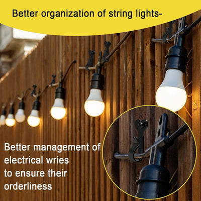 60 Ganchos Metal para Luces Cadena al Aire Libre
