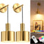 2 Lámparas Pared Inalámbricas 9 Colores Dorado