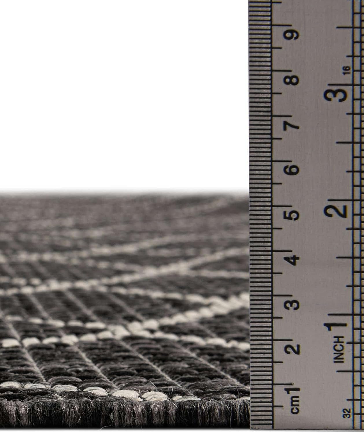 Alfombra área redonda 3ft1pulg carbón/marfil