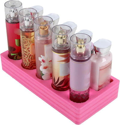 Bandeja organizadora rosa 12x6" 10 ranuras baño dormitorio