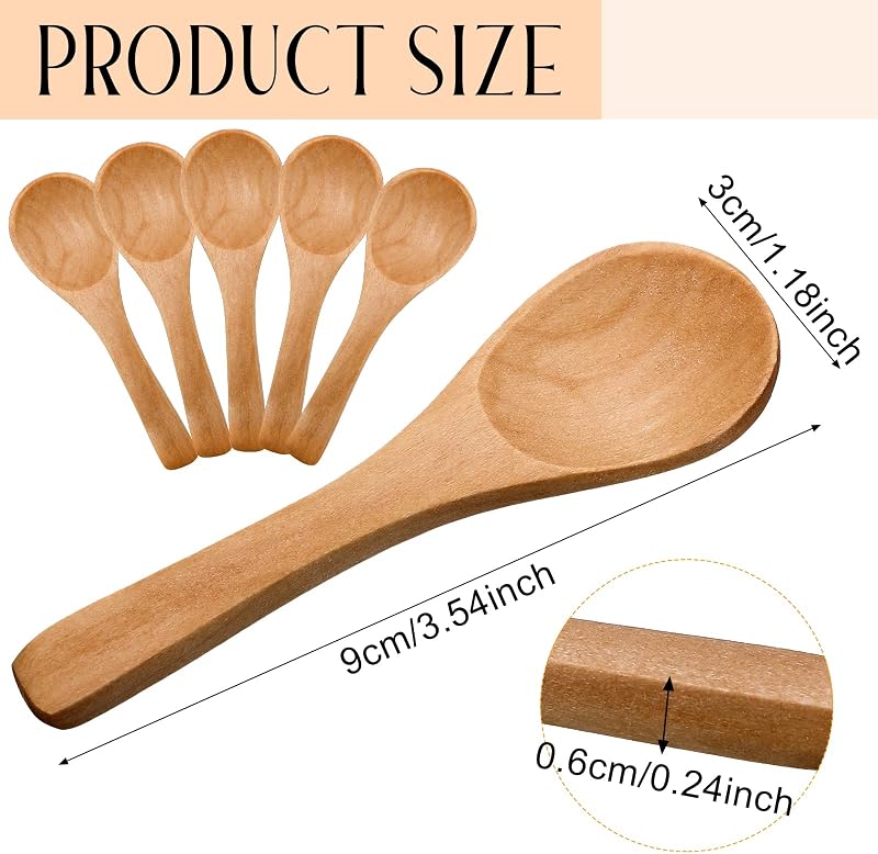 150 Cucharas Madera para Condimentos Azúcar Café Té