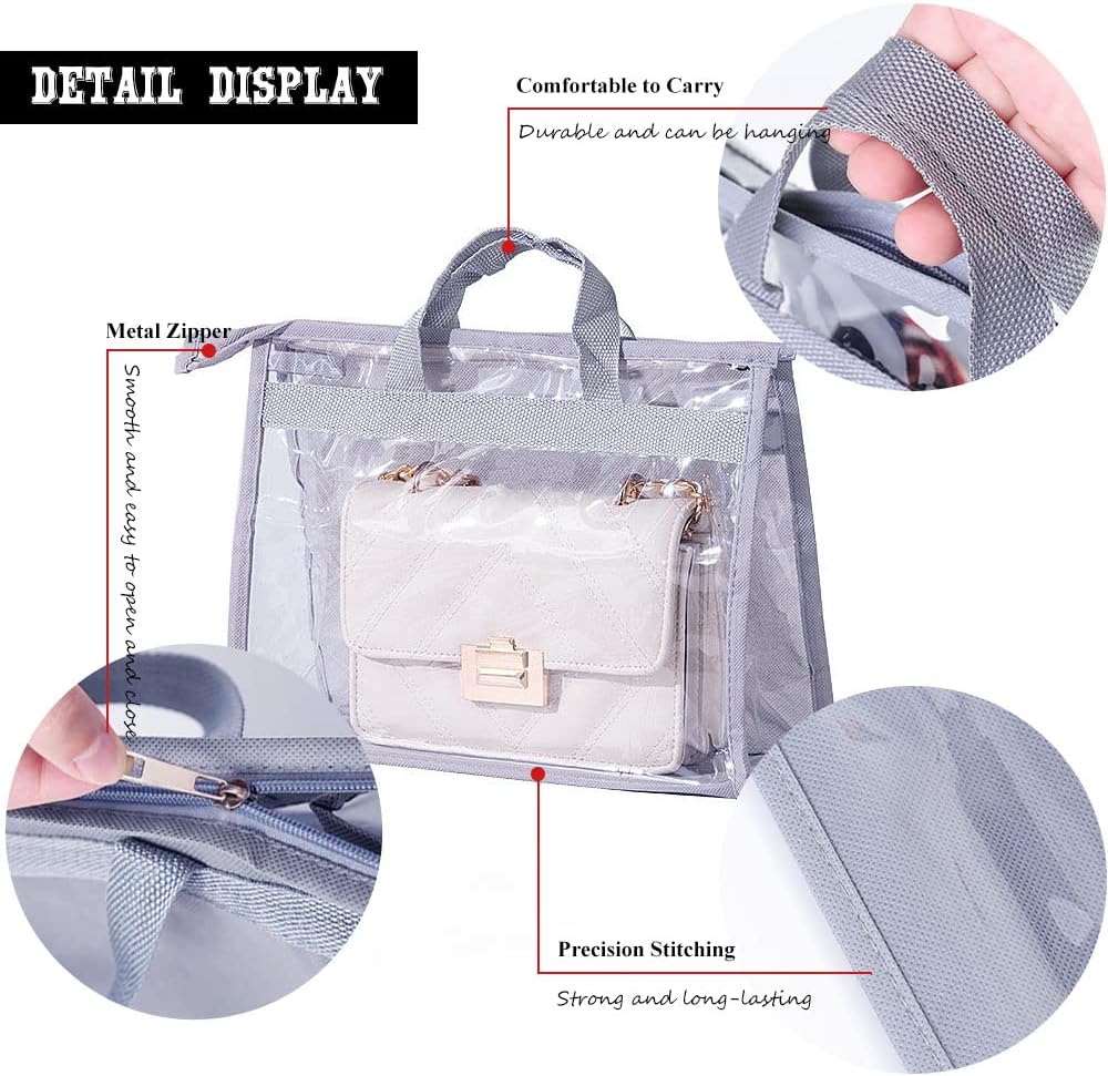 2 Bolsas Colgantes Transparentes No Tejidas con Cremallera