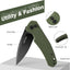 Cuchillo plegable 3pulg acero G10 mango pequeño EDC con clip
