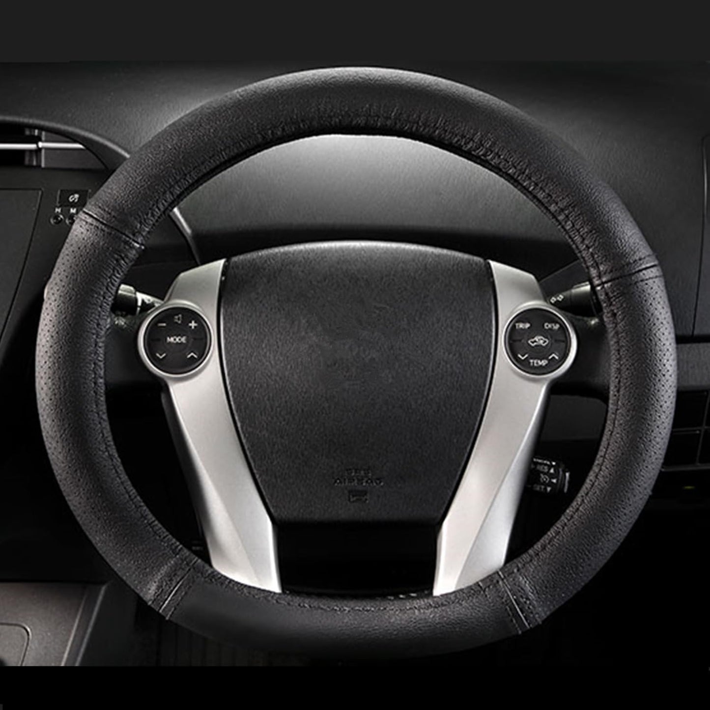 Funda volante cuero microfibra Toyota Prius C negro
