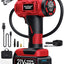 Inflador neumáticos inalámbrico 21V digital rojo