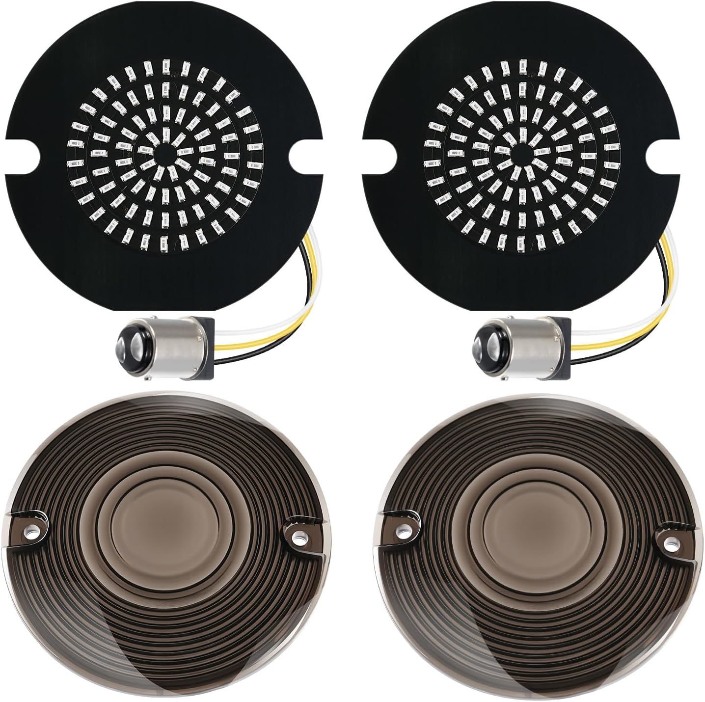 Kit luces freno LED 81 LED 3.25" cubiertas ahumadas Harley