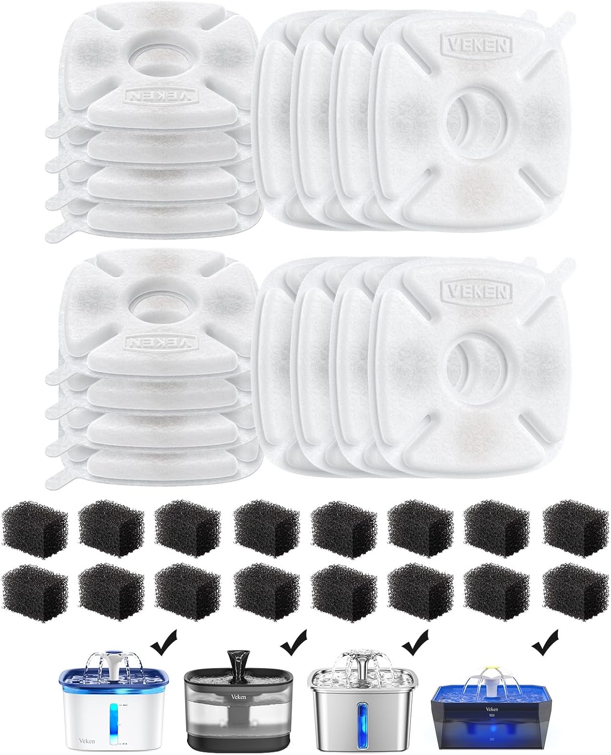 Filtro agua gato 16 filtros dispensador 50-108oz