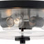 Lámpara empotrada 3 luces cristal negro mate